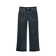 thumbnail image 2 of TaTaai Women Solid Color Casual Denim Capri Pants Straight Leg With Pockets Loose Fit Lightweight Breathable Machine Washable Non See-through Daily Office Wear Gift, 2 of 8