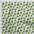 thumbnail image 4 of Soimoi Veggies Printed, Cotton Fleece, Fabric by The Yard Sewing DIY Stretch Fabric 56 Inches Wide, WarmFabric for Hats, Coats, Gloves, Blankets, Green & White, 4 of 5
