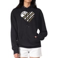thumbnail image 4 of Women's G-III 4Her by Carl Banks  Black New Orleans Saints Heart Graphic Fleece Pullover Hoodie, 4 of 5