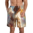 thumbnail image 1 of Sikiie Rainbow English Cocker Spaniel Print Men's Beach Shorts, High Elastic Quick-drying Shorts - with Drawstring and Slip Pockets, Suitable for Beach, Sports, Vacation-XX-Large, 1 of 6