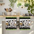 thumbnail image 4 of Farmhouse Cow Sheep Kitchen Towels Set of 3, Farm Animal Green Buffalo Plaid Absorbent Dish Towels for Kitchen, Microfiber Hand Towel, Quick Drying Tea Towel for Cleaning Decorative Dishcloths, 4 of 7