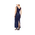 thumbnail image 2 of Betsy & Adam Womens Double V Neck Wrap Evening Dress Navy 2P, 2 of 2