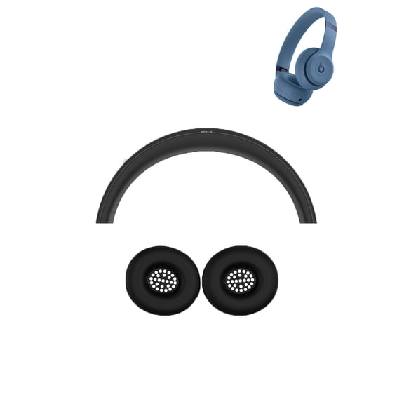 HYRACPO Soft Silicone Case for Beats Solo 4 Headset, Shockproof & Anti-Scratch Ear Cushion & Headband Cover, Dustproof Protector-Black