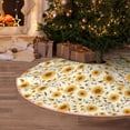 thumbnail image 5 of Bingfone Christmas Tree Skirt Mat Christmas Decoration Interior 36" -Brown Leaf Sunflower, 5 of 6