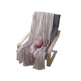 thumbnail image 4 of Magnolia Soft Flannel Fleece Blanket, Fragile Petals of Magnolia Flower Bloom on Brush Stroked Background, Cozy Plush for Indoor and Outdoor Use, 70" x 90", Pink Baby Pink and Brown, by Ambesonne, 4 of 6