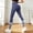 Navy, variant on Soft Leggings for Women High Waist with Striped Panels Seamless Yoga Lifting Fitness Running Workout Pants Buttery