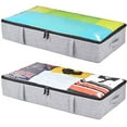 thumbnail image 6 of storageLAB Slim Under Bed Storage Dividers Bins for Shoes, Adjustable Dividers, 2 Pack Grey, 6 of 15