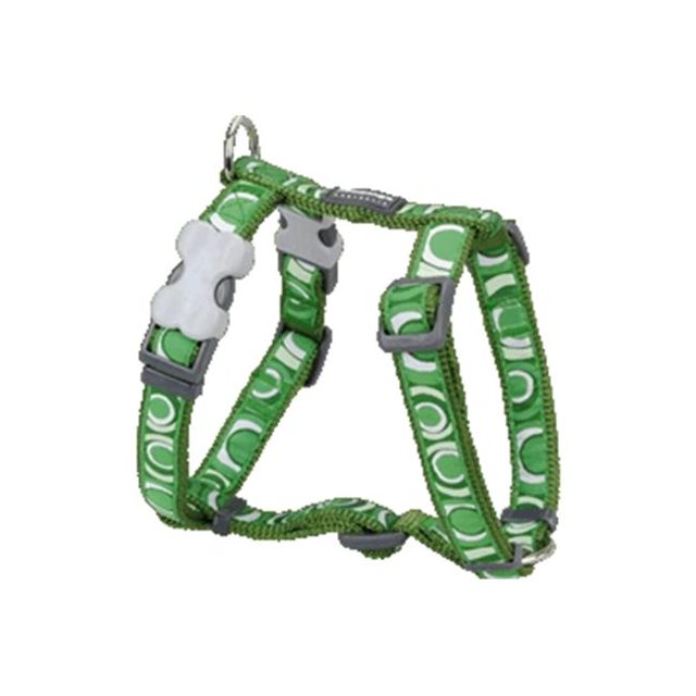 Red Dingo Dog Harness Design Circadelic Green, Medium