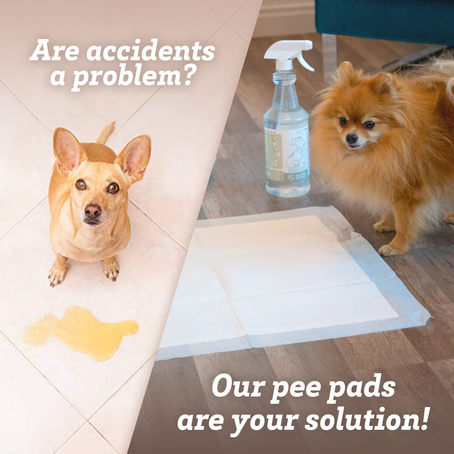 Leak-Proof Potty Training Pee Pads for Dogs and Puppies, Large
