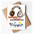 thumbnail image 1 of Brown auriculares la música rock loco Sobre de la Carta de felicitación de la tarjeta de matrimonio, 1 of 4