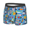 thumbnail image 2 of Balery Cute Flat Fish Men's Boxer Briefs, Soft and Breathable Cotton Underwear with nylon Waistband-Small, 2 of 9