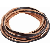 6.5ft Flat Genuine Leather Cord 3mm(1/8") Leather Braiding String Brown Strips Cord for Jewelry Making Shoe Lace Bracelets Necklaces Handbags diy