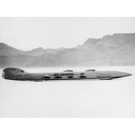 Land Speed Record Car - Goldenrod' Land Speed Record Attempt Car, Bonneville Salt Flats, Utah, USA, 1965 Print Wall Art