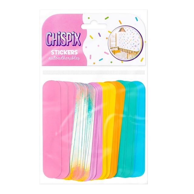 Stickers Autoadheribles Prichos Chispix Multicolor de Vinilo 40 Piezas por Empaque