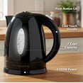 thumbnail image 5 of OVENTE Electric Kettle, 1.7L Fast Boiling Water Heater for Coffee or Tea, BPA Free with Water Level Gauge, Auto Shut-Off, Boil-Dry Protection, Indicator Light and Removable Filter, Black KP72B, 5 of 9