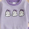 thumbnail image 5 of Gibobby Toddler Baby Girl Clothes 1T 2T 3T 4T 5T Fall Winter Outfits Contrast Color Long Sleeve Sweatshirt + Pants Sets(2-3 Years,Purple), 5 of 7