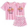 thumbnail image 1 of Conjunto de pijama Arshiner para niñas, manga corta, verano, 4-5 años, 1 of 6