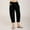 Black, variant on Tbopshirt High Waisted Shorts Women Casual Solid Cotton Linen Drawstring Elastic Waist Wide Leg Pants Cropped Trousers