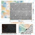 thumbnail image 4 of 70x55 Inches Glow in The Dark Blanket Cozy Throw Camping Blankets for Home and Outdoor Use Watercolor Soft Pastel Strokes, 4 of 8
