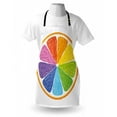 thumbnail image 3 of Colorful Apron Rainbow Colored Orange Fresh Fruit Citrus Winter Season Food Diversity Equality, Unisex Kitchen Bib Apron with Adjustable Neck for Cooking Baking Gardening, Multicolor, by Ambesonne, 3 of 3