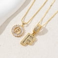 thumbnail image 1 of Fiudx Collares con Letras Iniciales, Juego de Joyas con Colgante Personalizable, Detalles de Piedras Brillantes, Longitud Ajustable para Mayor Comodidad, para Uso Diario o Ocasiones Especiales, Regal, 1 of 2