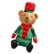 thumbnail image 1 of Figura de oso navideño sentado, suave, para decoración navideña de ventanas del hogar Estilo A, 1 of 9