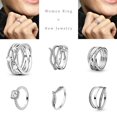 thumbnail image 3 of 925 Silver Stackable Vintage Leaf Ring For Women Crystal S925 Bowknot Rings Original Finger Rings Anniversary Retro Jewelry YFPTR002 6, 3 of 6