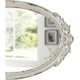 thumbnail image 6 of Sintosin Antique Wall Mirror 24" x 14", Distressed White Vintage Wood Ornate Glam Oval Mirrors for Living Room, Bathroom, Entryway & Bedroom Decor, 6 of 11