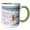 Green/White, variant on 3drose, a Yellow Labrador Retriever Dog - Na02 Zmu0155 - Zandria Muench Beraldo, 15oz Two-tone Yellow Mug