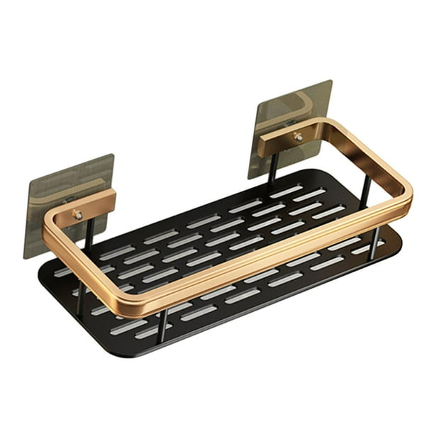 Montado en la pared Adhesivo Sin perforaciones Champú Acondicionador Titular Estante de almacenamiento para cocina Baño Lavabo Baño , 1 pieza Sunnimix Estante de baño