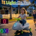 thumbnail image 6 of Ktaxon Electric Wiggle Car with Pedal for Kids, 2 Speed Ride-On Car Toy, 12V Rechargeable Battery, Anti-Rollover, Flashing Wheels, Bluetooth, Colorful lights, for Ages 3+, Gray, 6 of 8