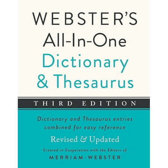 Webster's All-In-One Dictionary and Thesaurus, Third Edition, (Hardcover)