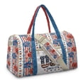 thumbnail image 2 of Garronmavis Patriotic USA Floral Large Quilted Duffle Bag for Women, Weekender Overnight Travel Gym Tote Carry On Bag with Zipper Pockets for Dance, Weekend Trips, 2 of 7