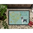 thumbnail image 3 of Welcome Friends Black Bull Terrier Door Mat, 3 of 4