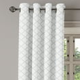 thumbnail image 2 of Ambesonne Grey Grommet Curtain, Monochrome Damask Pattern, 50" x 96", White Grey, 2 of 6