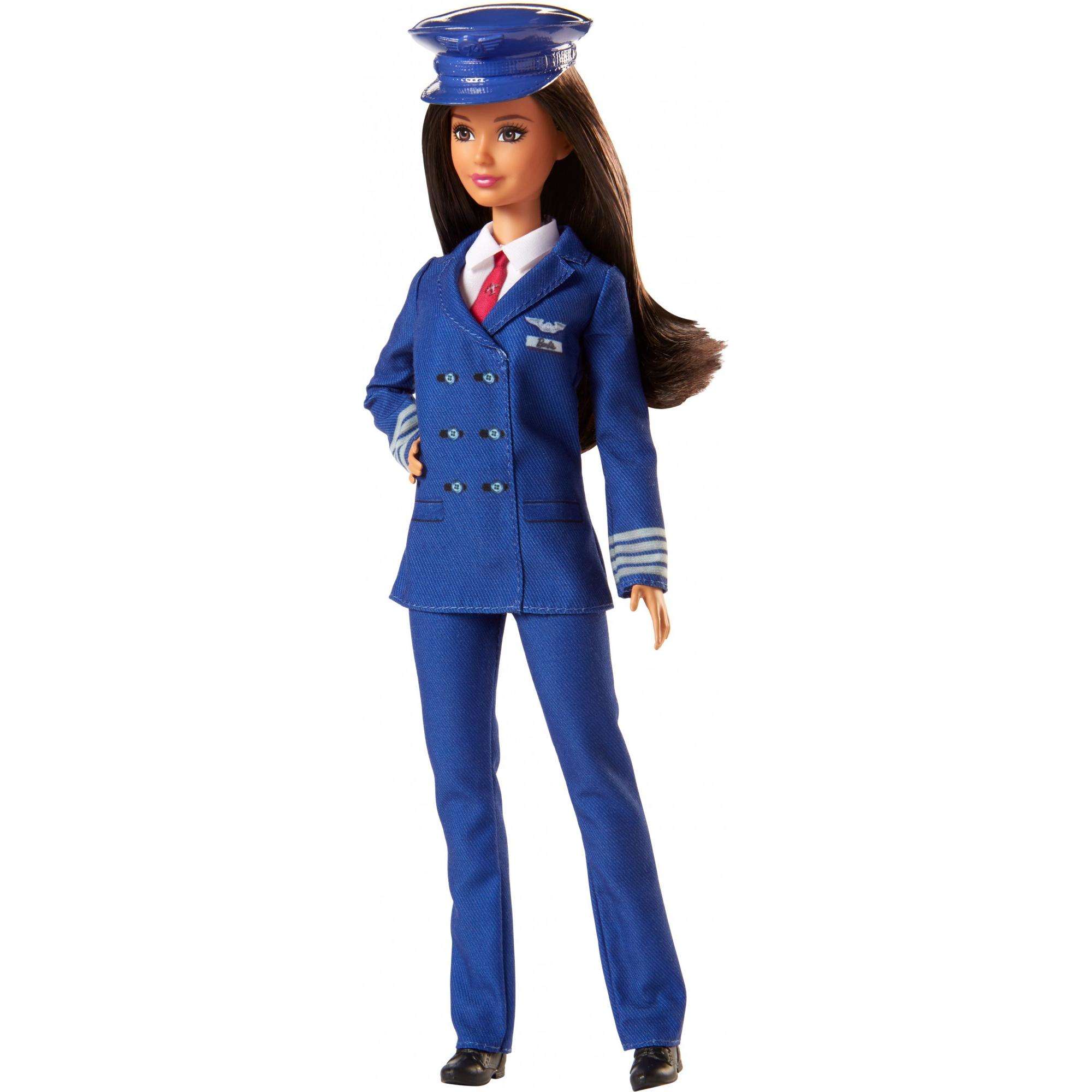 Barbie Careers Pilot Doll with Brunette Hair & Accessories - Walmart.com