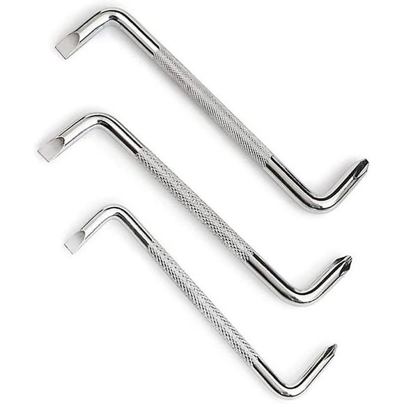 3 Pieces Offset Screwdriver Set With Flat Head Magnetic Screwdriver, Z-type With Phillips Screwdriver