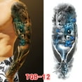 thumbnail image 6 of Jierger Men Arm Tattoo Temporary Tattoos Sticker Tatoo Hot 3D Art Waterproof for Men Women Adult, Long Lasting Black Arm Temp Tatoo Sticker Leg Body Art Makeup, 6 of 6