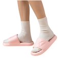 thumbnail image 5 of YYUIJK Sandals for Women,Mens Slippers Sandals for Women,EVA Anti-Slip Indoor & Outdoor Kids Slippers Smile Face Open Toe Spa Bath Pool Gym House Casual Shower Shoes Pink 6.5-7, 5 of 5