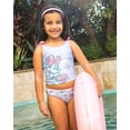 thumbnail image 2 of Disney Minnie Mouse Big Girls' 2-Piece Swimwear Bathing Suit Set Minnie Sky Blue, 2 of 5