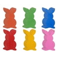 thumbnail image 2 of HIELLFQ Bunny Shaped Wooden Easter Decorations, 12Pcs Colorful Easter Bunny Hollow-cut Hanging Decor with Rope B, 2 of 5