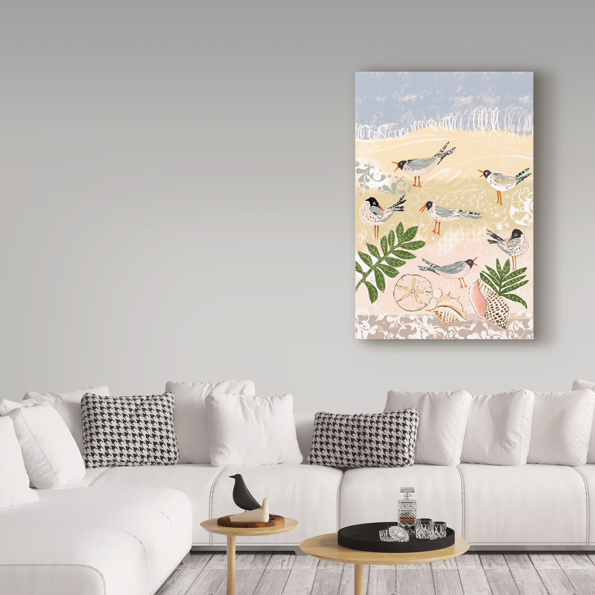 Karen Fields 'Sea Birds' Canvas Art
