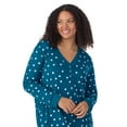 thumbnail image 3 of Aria Women’s Cozy Jersey Long Sleeve Henley 46” Sleepwear Lounger, Sizes XS-4X, 3 of 6