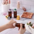 thumbnail image 6 of ACDANC 1.7Oz Large Amber Glass Roll on Bottles for Essential Oils,Refillable Roller Ball Applicator,Empty Deodorant Containers with Pink Crystal Rollerball, 6 of 15