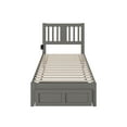 thumbnail image 4 of Tahoe Contemporary Wood Storage Slat Bed, Twin, Grey, 4 of 4