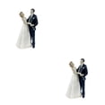 thumbnail image 3 of Monstrate Decoración de pasteles Novia Novio Resina Casarse Estatuilla Soporte de boda Pareja Type4 NO4, 3 of 6