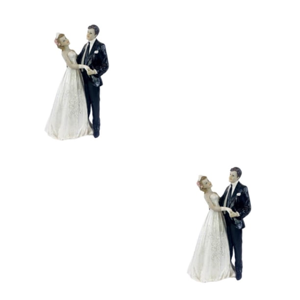 Billuyoard Pastel decoración novia novio resina casarse estatuilla divertido soporte de boda Type4 NO4