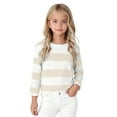 thumbnail image 2 of Blekii Kids Long Sleeve Striped T-Shirt, Kids Long Sleeve Striped T-Shirt, Crew Neck Basic Tee Comfortable Top for Girls, Casual Blouse for Children Crew Neck Basic Tee Comfortable Casual Wear,, 2 of 7