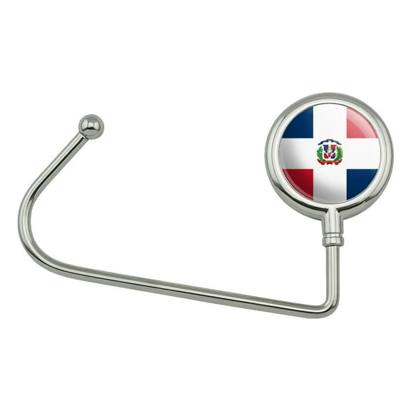 The Dominican Republic Country Flag Purse Bag Hanger Holder Hook