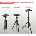 thumbnail image 4 of Par de Soportes para Altavoces Pyle, Base de Metal de Alta Resistencia con Trípode, Altura Ajustable de 86 cm a 134 cm, Capacidad de Carga de 40.8 kg, Ideal Altavoces Satelitales y de Estante, 4 of 7
